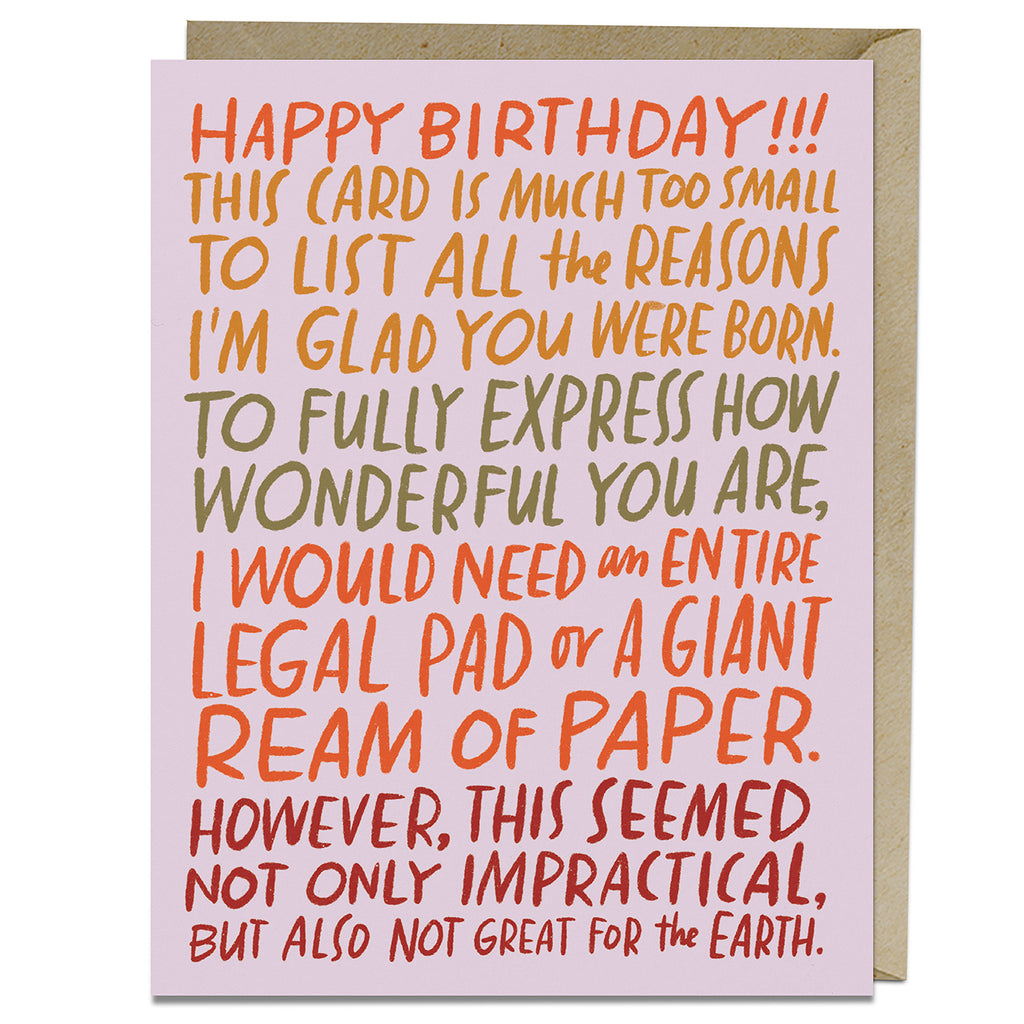 Em & Friends Ream of Paper Birthday Card Blank Greeting Cards with Envelope by Em and Friends, SKU 2-02782