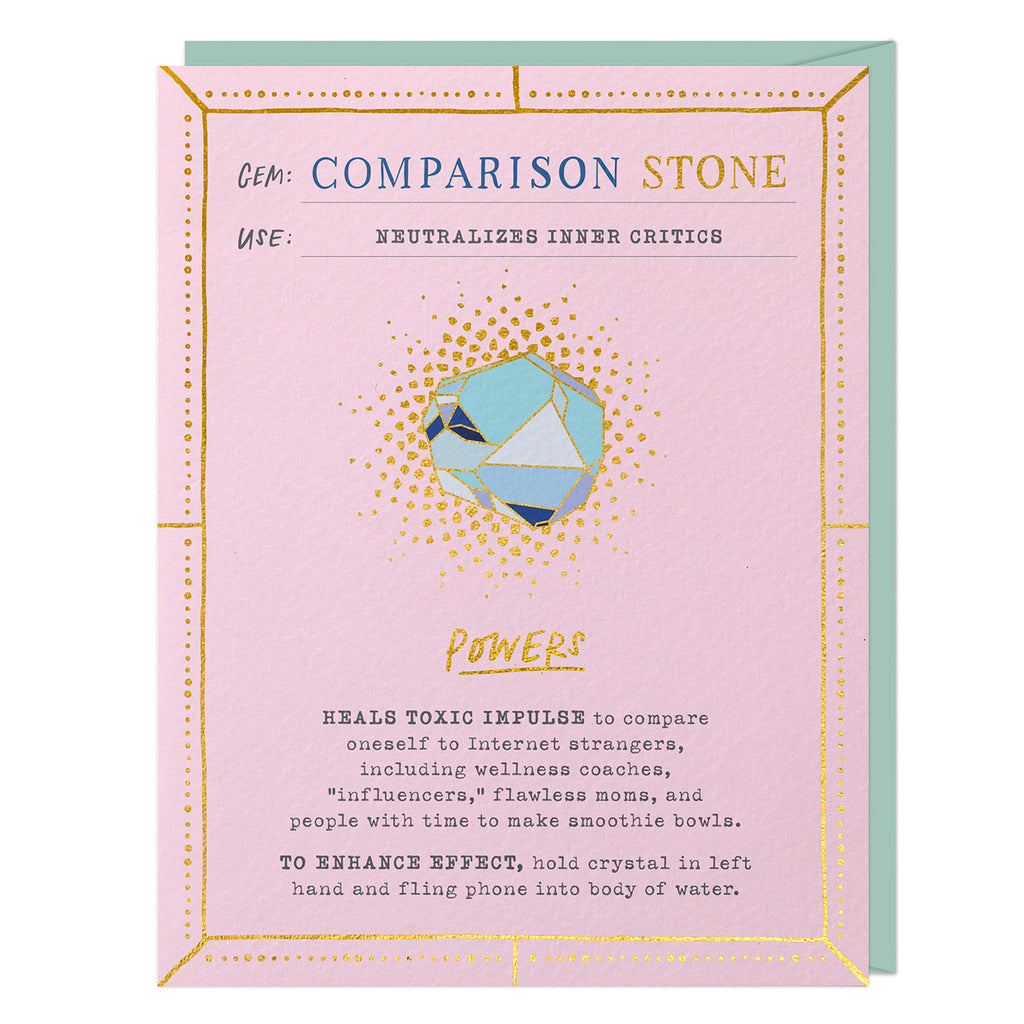 Em & Friends Comparison Stone Fantasy Stone Card (No Pin) Blank Greeting Cards with Envelope by Em and Friends, SKU 2-02796