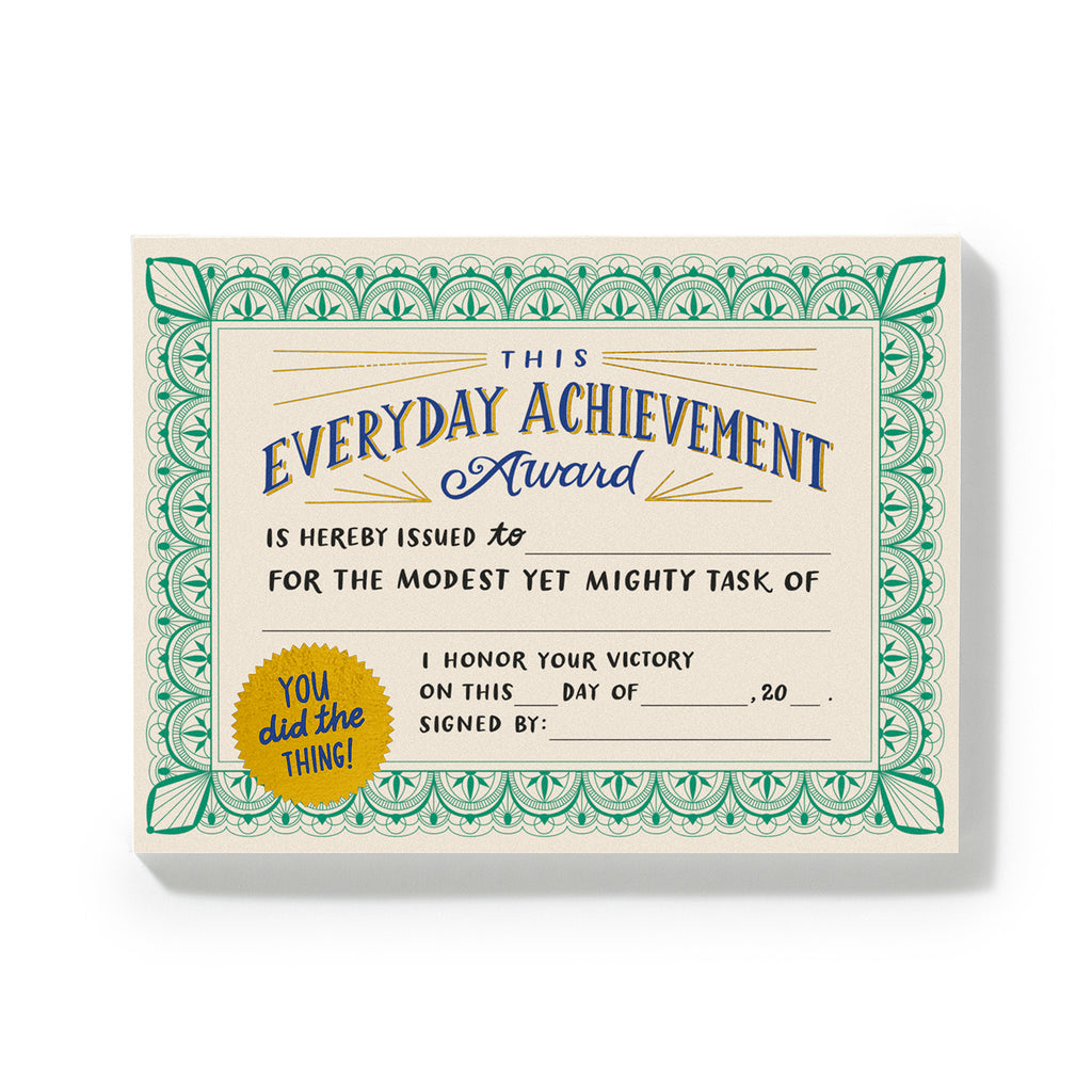 Em & Friends Everyday Achievement Certificate Pad (Refresh) Note Pads by Em and Friends