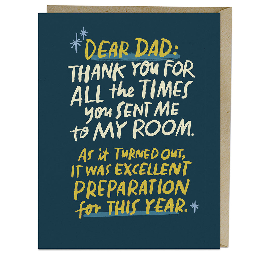 Em & Friends Send to my Room Dad Card Blank Greeting Cards with Envelope by Em and Friends, SKU 2-02867