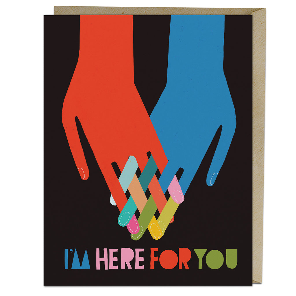 Em & Friends I'm Here For You Card Empathy Card & Sympathy Card Blank Greeting Cards with Envelope by Em and Friends, SKU 2-02870