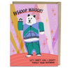 view Whoop Whoop Belated Birthday Card by Em & Friends, SKU 2-02895