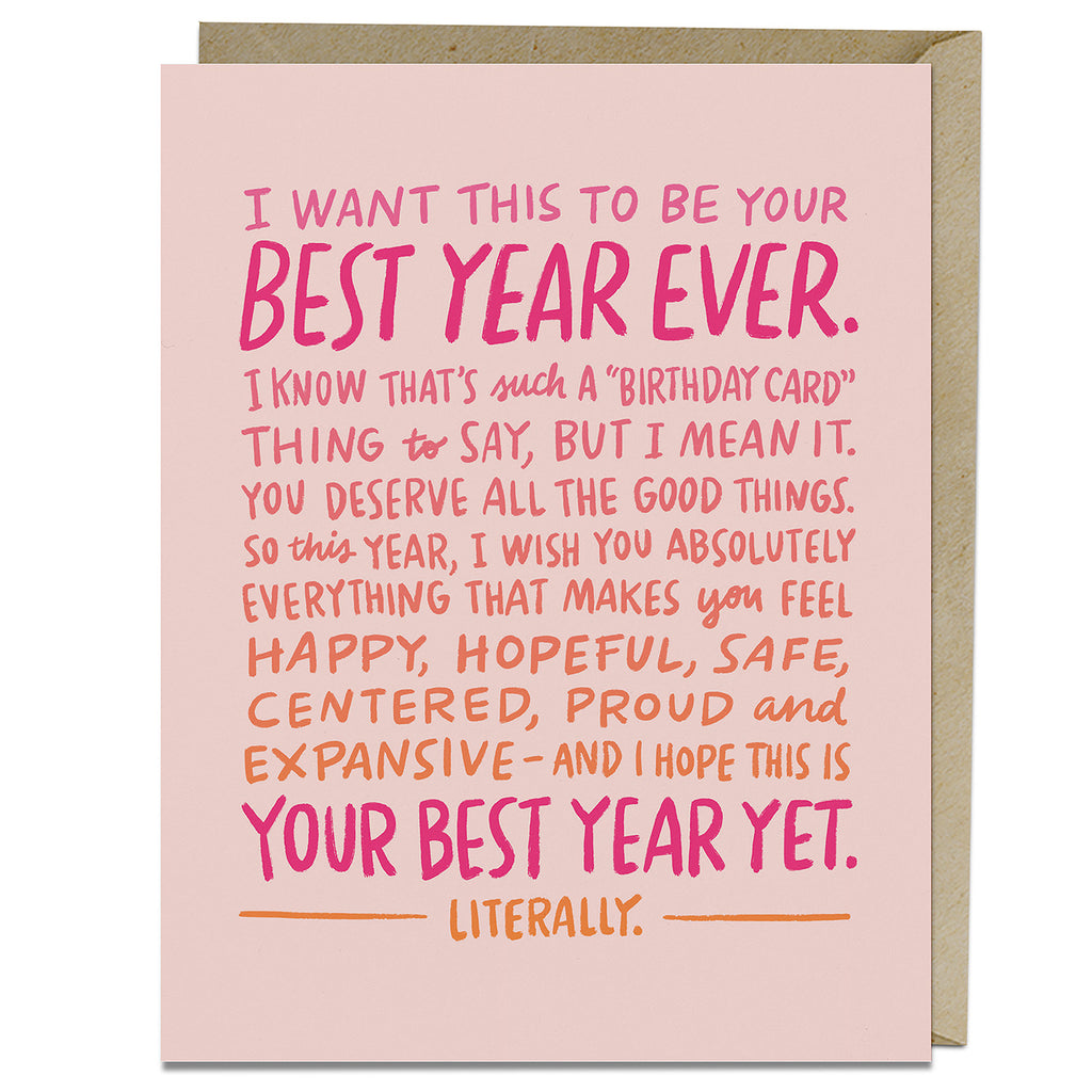 Em & Friends Best Year Ever Card (SKU 2-02906)