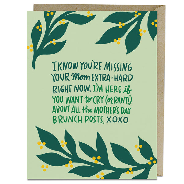 Missing Your Mom with You Mother's Day Card Missing Your Mom with You Mother's Day Card
