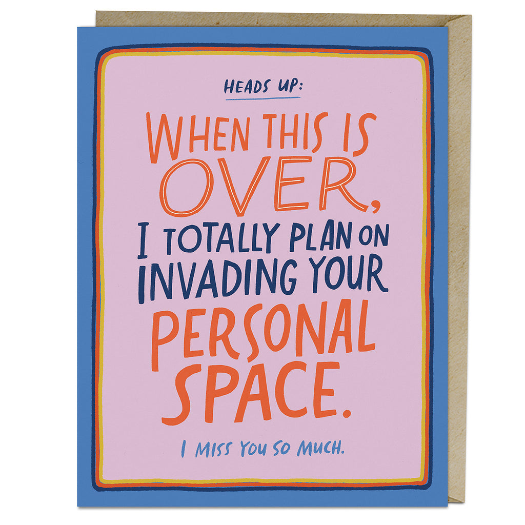Em & Friends Personal Space Card Blank Greeting Cards with Envelope by Em and Friends, SKU 2-02839