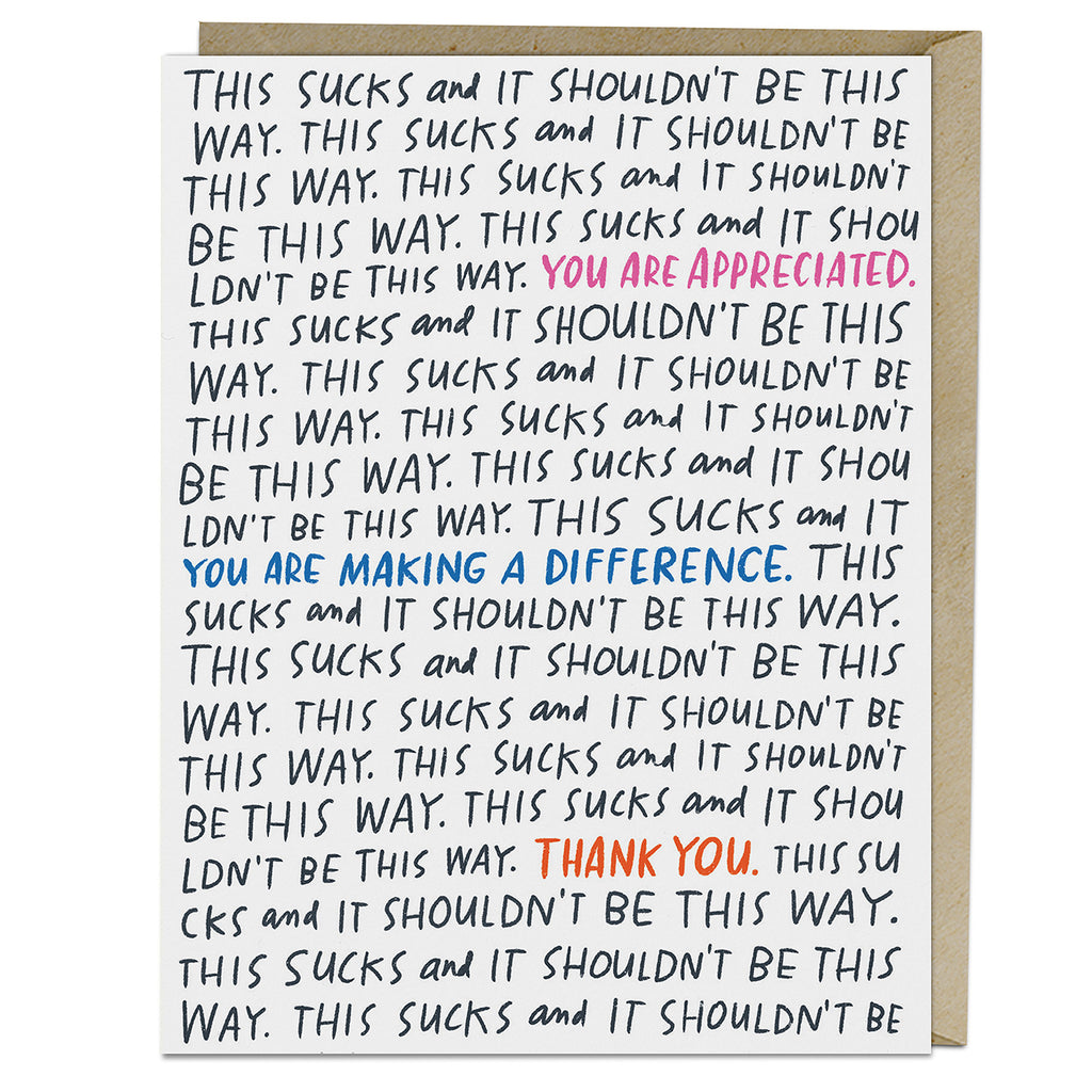 Em & Friends It Shouldn’t Be This Way Card Empathy Card & Sympathy Card Blank Greeting Cards with Envelope by Em and Friends, SKU 2-02840