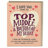 view Em & Friends Love You Top Middle Bottom Card Blank Greeting Cards with Envelope by Em and Friends, SKU 2-02830