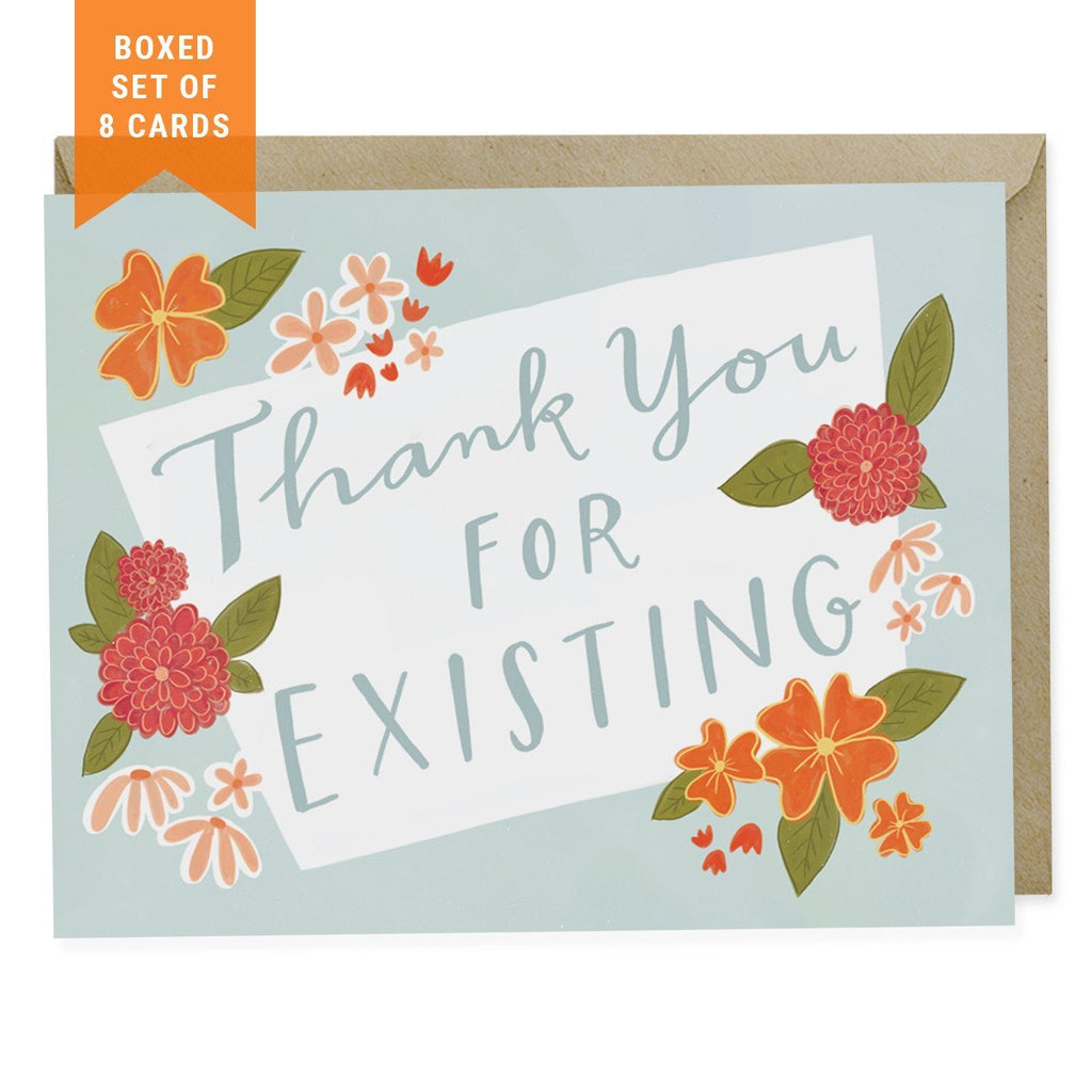 Em & Friends Thank You For Existing Card, Box of 8 by Em and Friends, SKU 2-02057