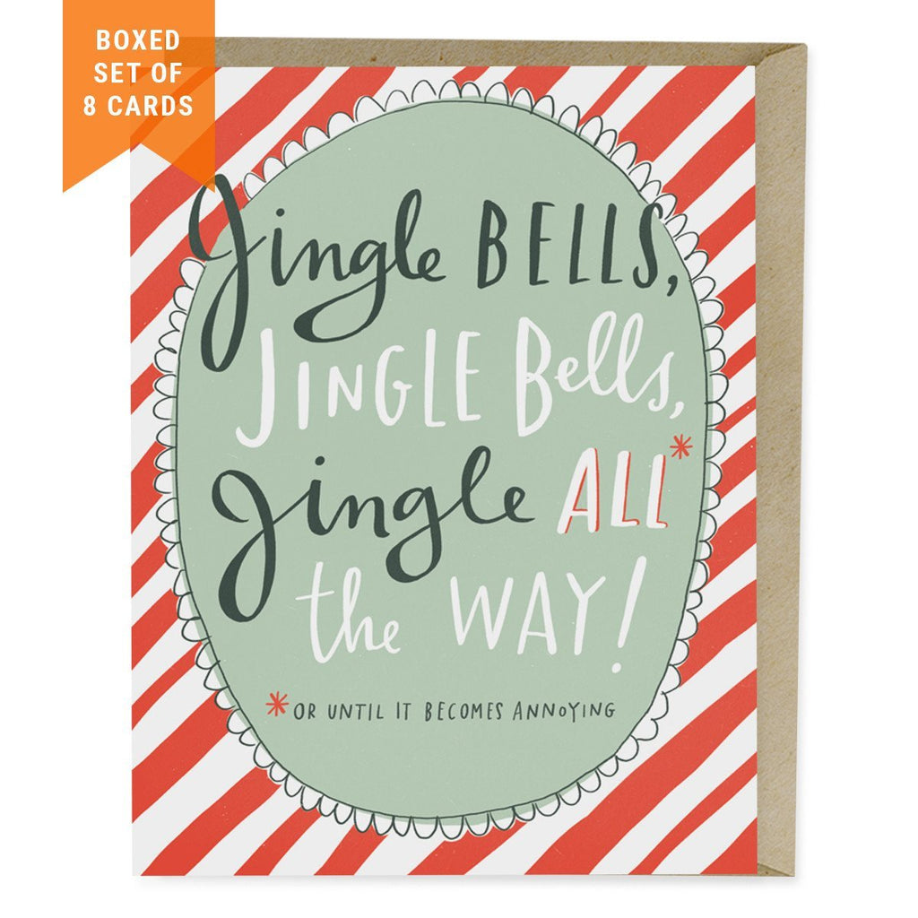Em & Friends Jingle Bells Holiday Card, Box of 8 by Em and Friends, SKU 2-02082