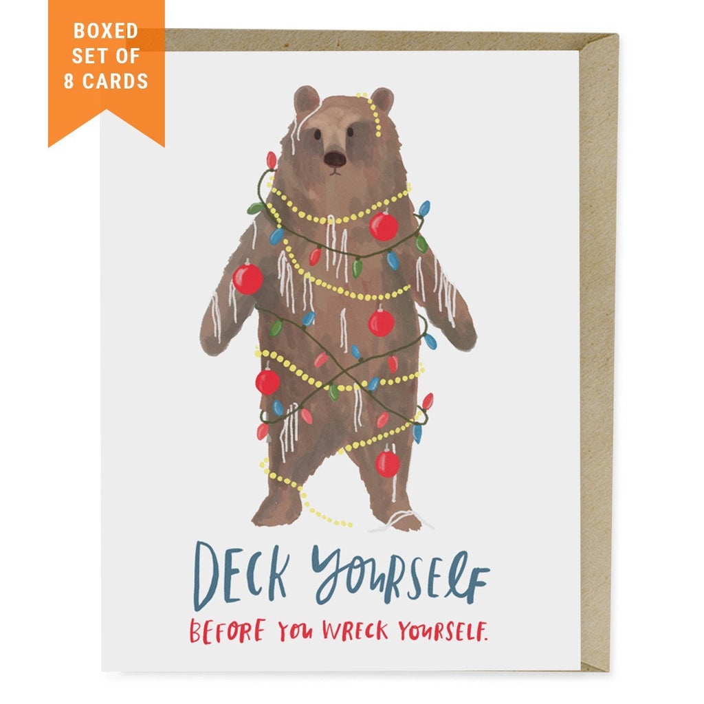 Em & Friends Deck Yourself Holiday Card, Box of 8 by Em and Friends, SKU 2-02222