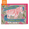 view Em & Friends Holiday Spirit Zebra Card, Box of 8 by Em and Friends, SKU 2-02220