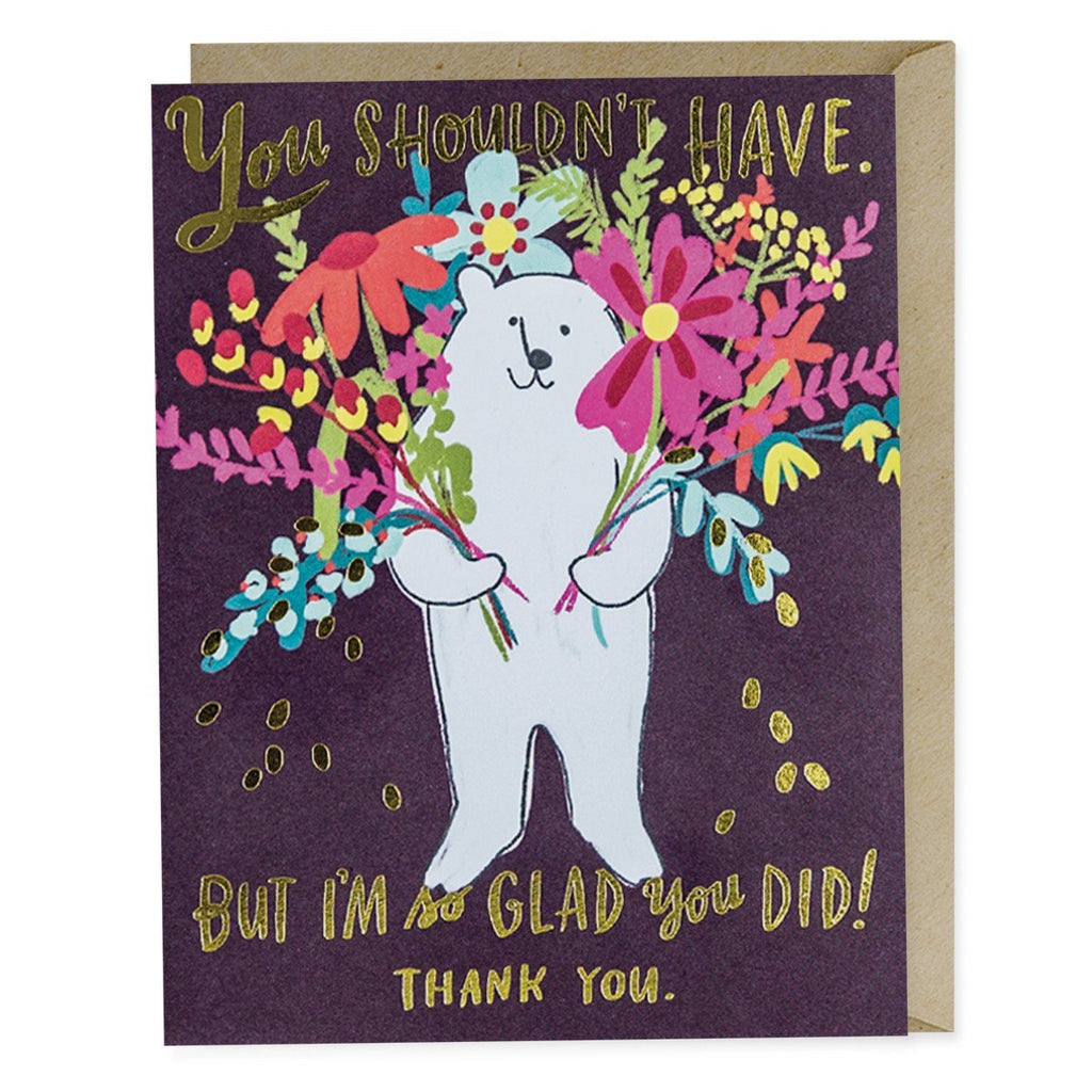 Em & Friends Glad You Did, Thank You Foil Card Blank Greeting Cards with Envelope by Em and Friends, SKU 2-02318