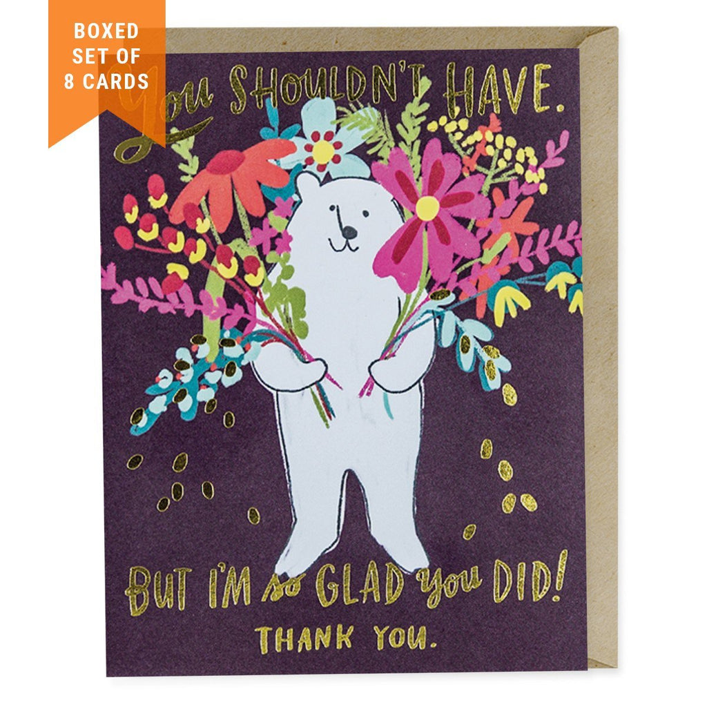 Em & Friends Glad You Did, Thank You Foil, Box of 8 by Em and Friends, SKU 2-02352