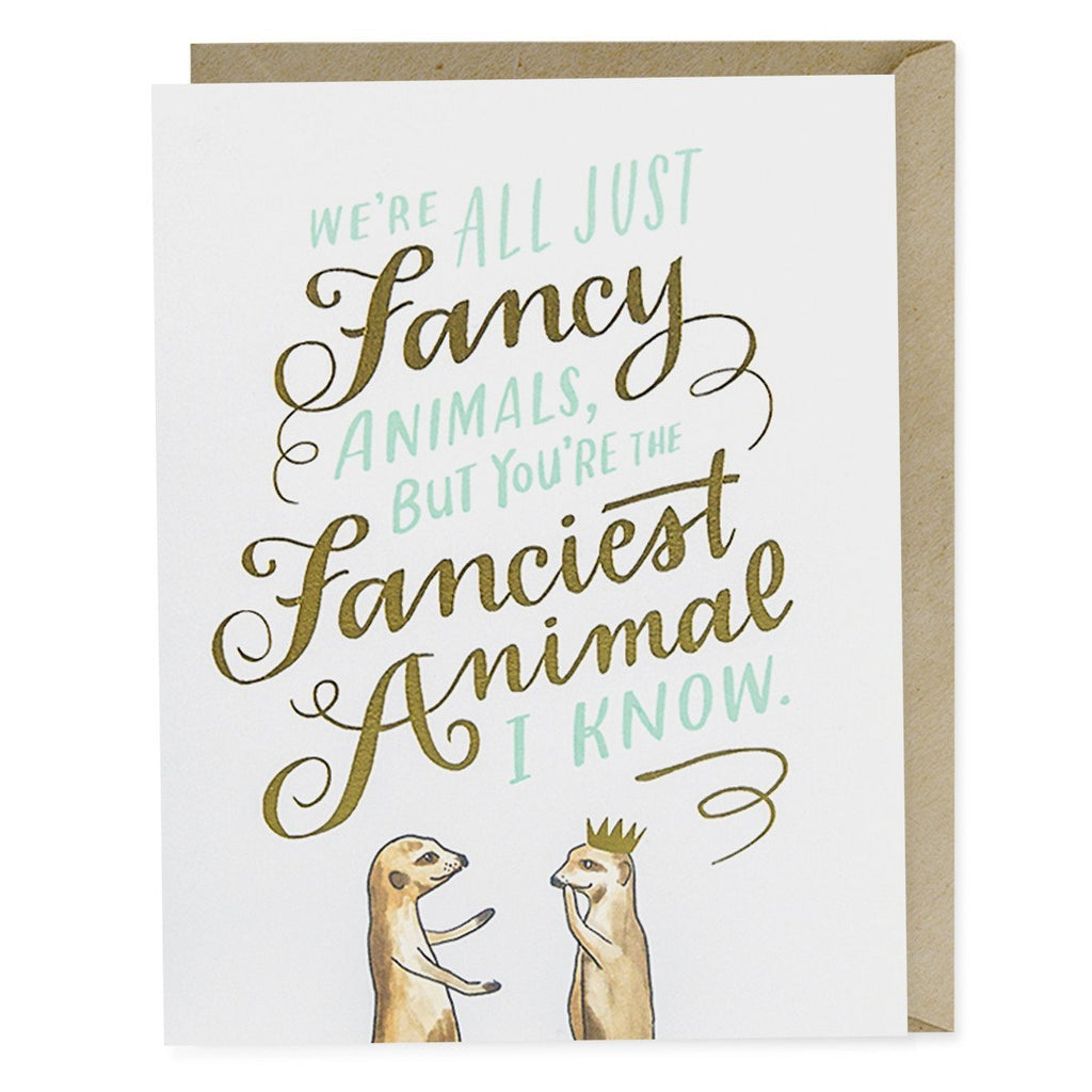 Em & Friends Fancy Animals Foil Card Sale Greeting Card by Em and Friends, SKU 2-02324
