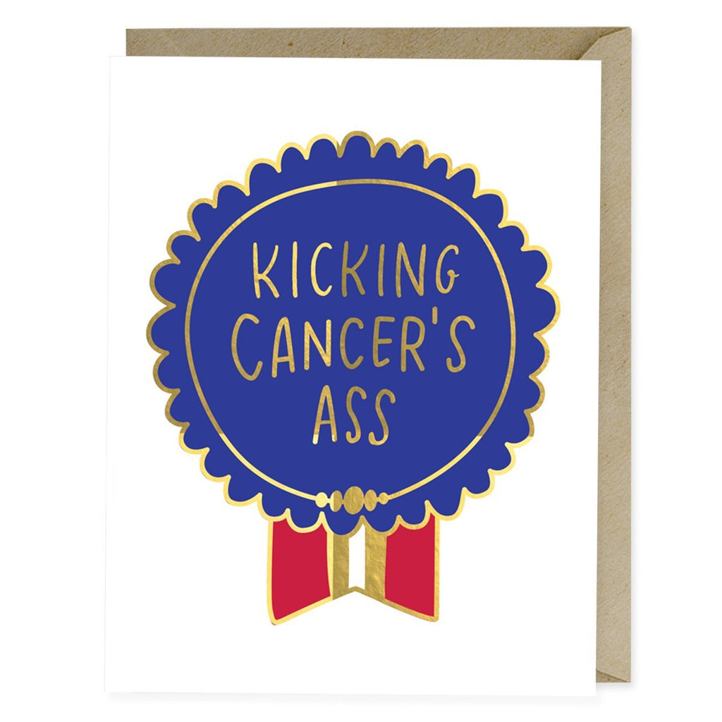Em & Friends Kicking Cancer's Ass Empathy Foil Card by Em and Friends, SKU 2-02475