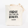 view Em & Friends First They Came for Reality Tote Bag by Em and Friends, SKU EM TB117