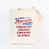 view Em & Friends My American Values Tote Bag by Em and Friends, SKU 2-02460