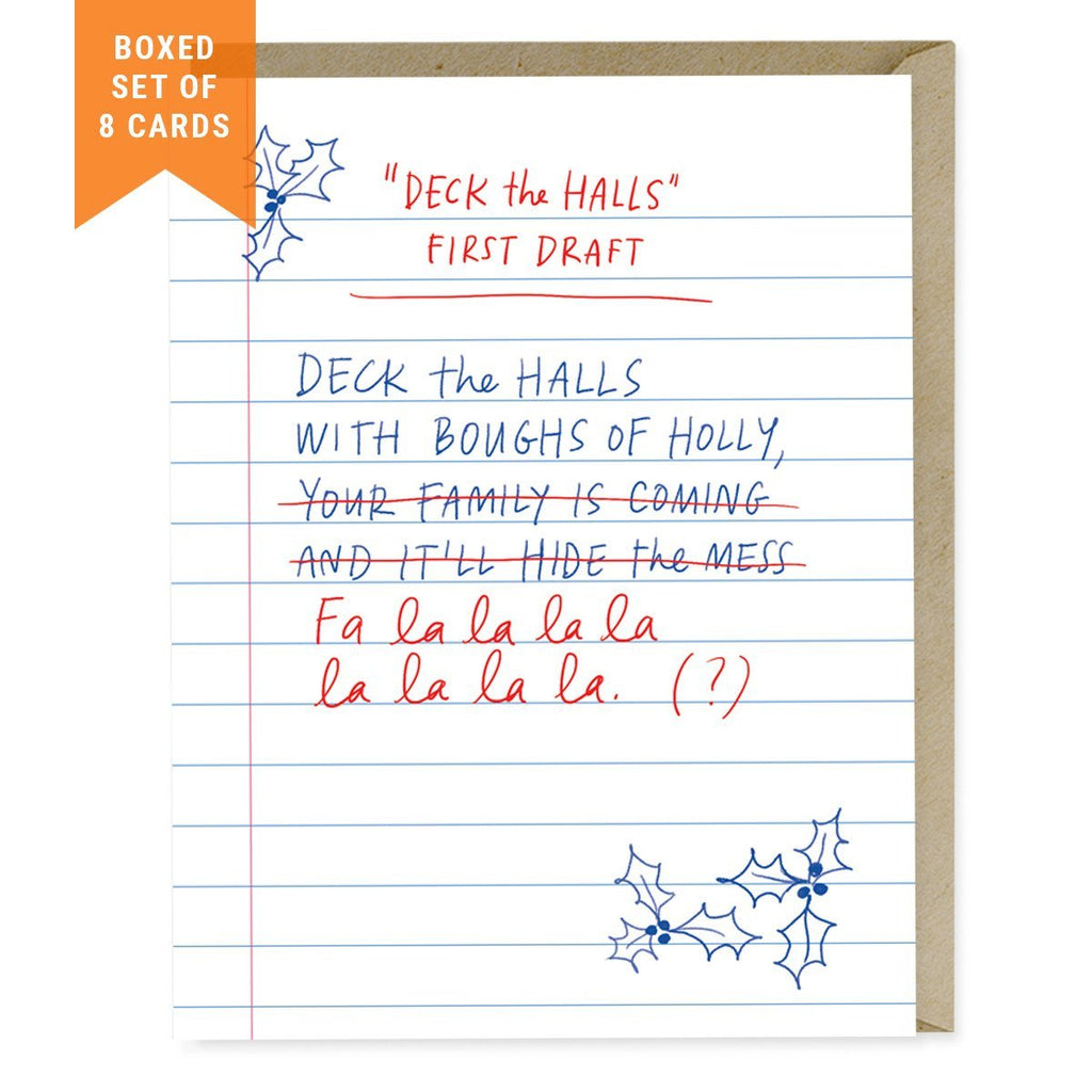 Em & Friends First Draft Lyrics Deck the Halls, Box of 8 by Em and Friends, SKU 2-02498