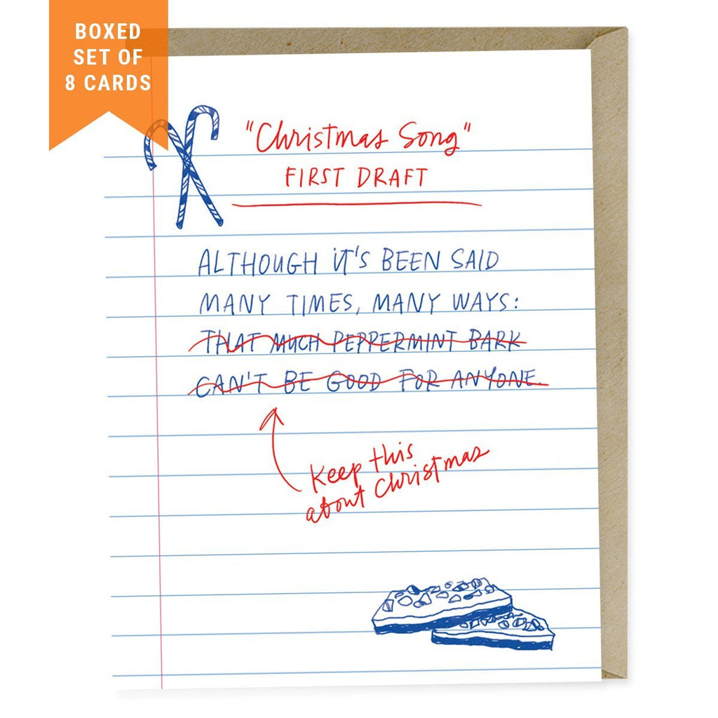 Em & Friends First Draft Lyrics Christmas Song, Box of 8 by Em and Friends, SKU 2-02499