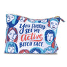 view Em & Friends Active Bitch Face Canvas Pouch Funny Canvas Pouch by Em and Friends, SKU 2-02438