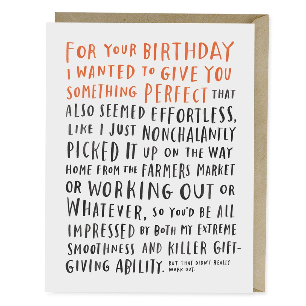 Em & Friends Awkward Birthday Card Blank Greeting Cards with Envelope by Em and Friends, SKU 2-02018