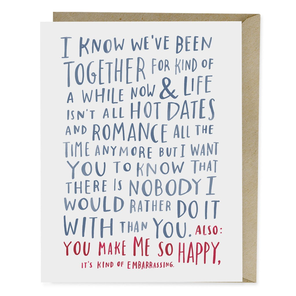 Em & Friends Awkward Love Card Blank Greeting Cards with Envelope by Em and Friends, SKU 2-02066