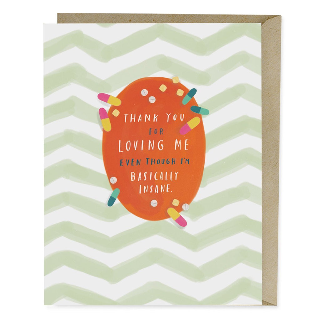 Em & Friends Thank You For Loving Me Card Blank Greeting Cards with Envelope by Em and Friends, SKU 2-02047
