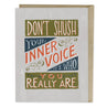view Em & Friends Don't Shush Your Inner Voice Card by Em and Friends, SKU 2-02032