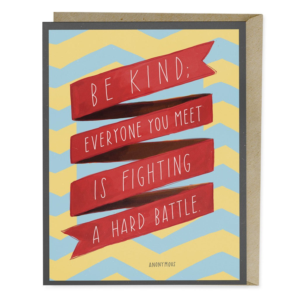 Em & Friends "Be Kind" Quote Card Sale Greeting Card by Em and Friends, SKU 2-02039