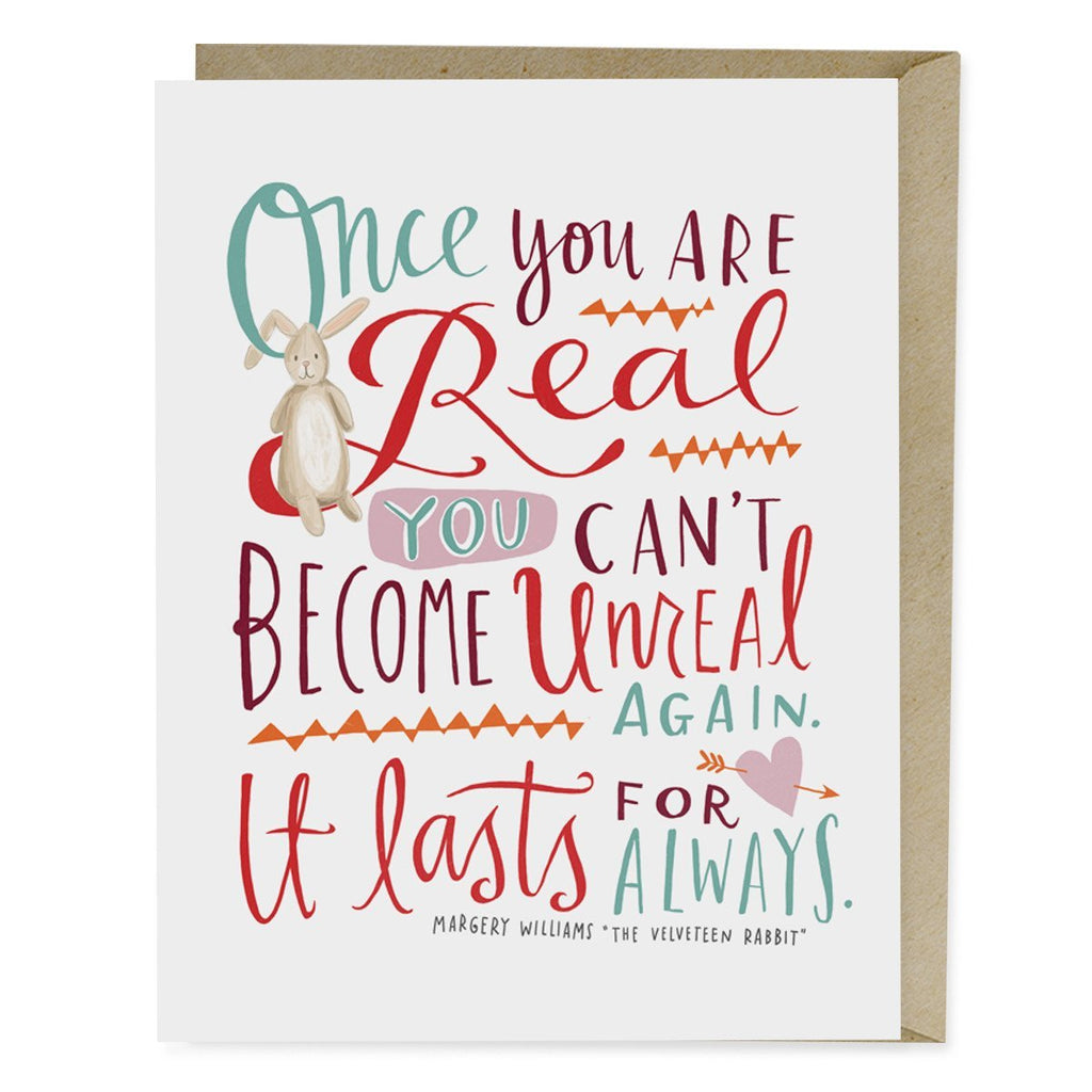 Em & Friends The Velveteen Rabbit Quote Card by Em and Friends, SKU 2-02036