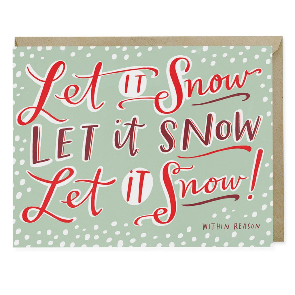 Em & Friends Let it Snow Holiday Card by Em and Friends, SKU 2-02087