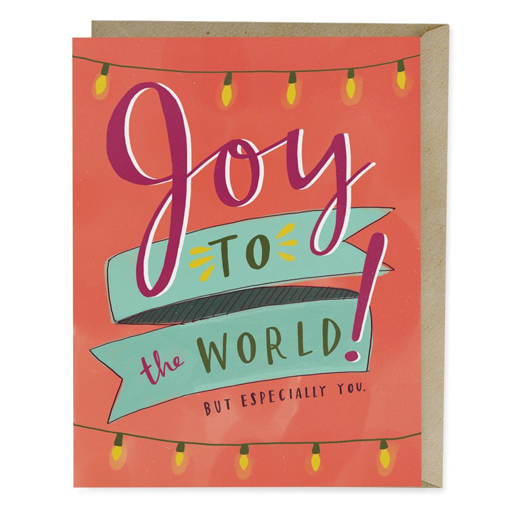 Em & Friends Joy to the World Holiday Card Sale Greeting Card by Em and Friends, SKU 2-02083