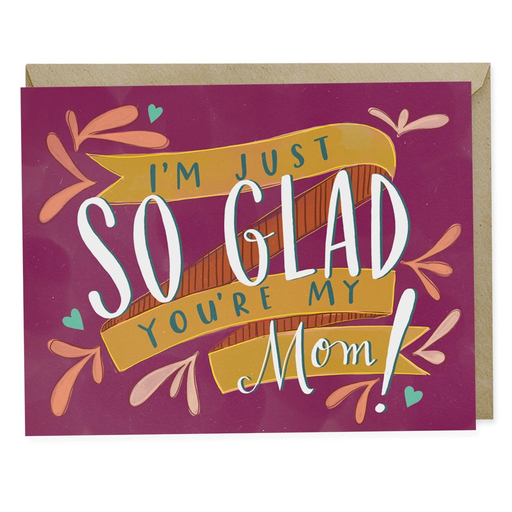 Em & Friends So Glad You're My Mom Mother's Day Card Blank Greeting Cards with Envelope by Em and Friends, SKU 2-02071