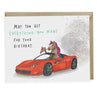 view Em & Friends Pony Ferrari Pizza Birthday Card Blank Greeting Cards with Envelope by Em and Friends, SKU 2-02008