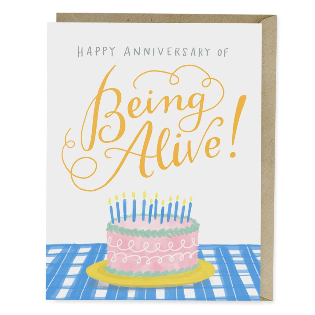 Em & Friends Anniversary of Being Alive Birthday Card by Em and Friends, SKU 2-02155