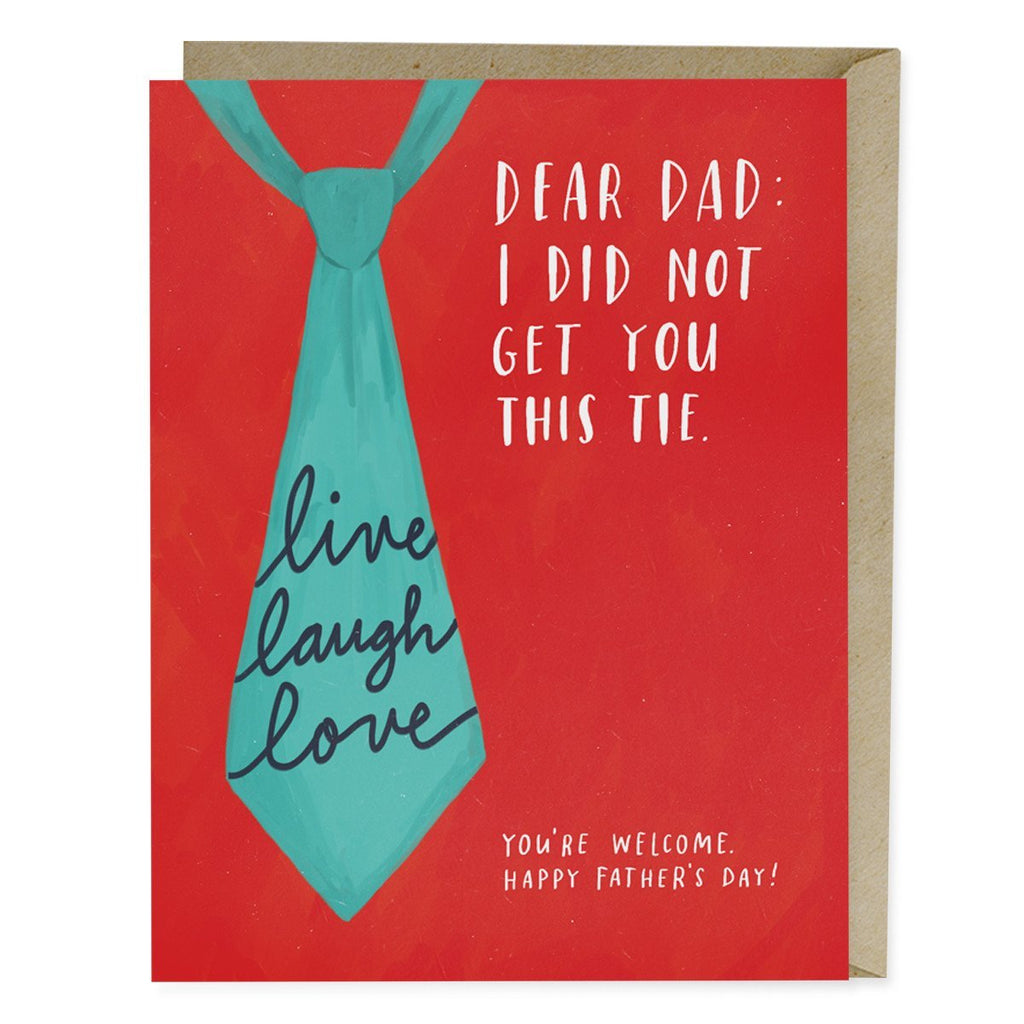 Em & Friends Live Laugh Love Tie Father's Day Card Sale Greeting Card by Em and Friends, SKU 2-02164