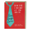 view Em & Friends Live Laugh Love Tie Father's Day Card Sale Greeting Card by Em and Friends, SKU 2-02164