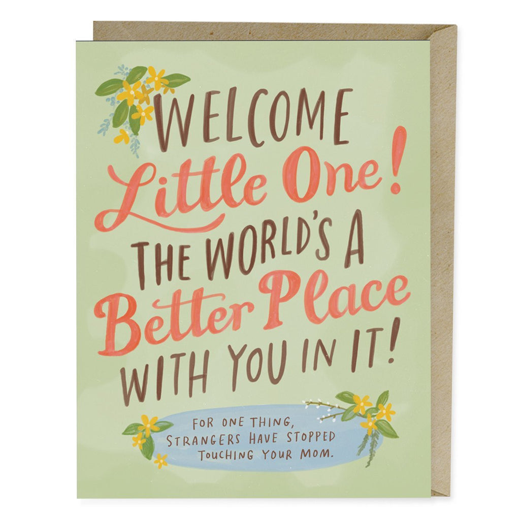 Em & Friends The World's A Better Place Baby Card Blank Greeting Cards with Envelope by Em and Friends, SKU 2-02168