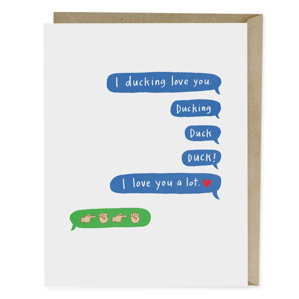 Em & Friends Ducking Love You Card Blank Greeting Cards with Envelope by Em and Friends, SKU 2-02194